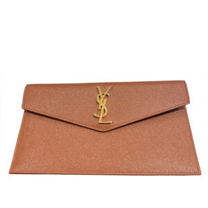 Saint Laurent Uptown Clutch Color Brick sold out color!!!! Worn 1x sold out!!!!